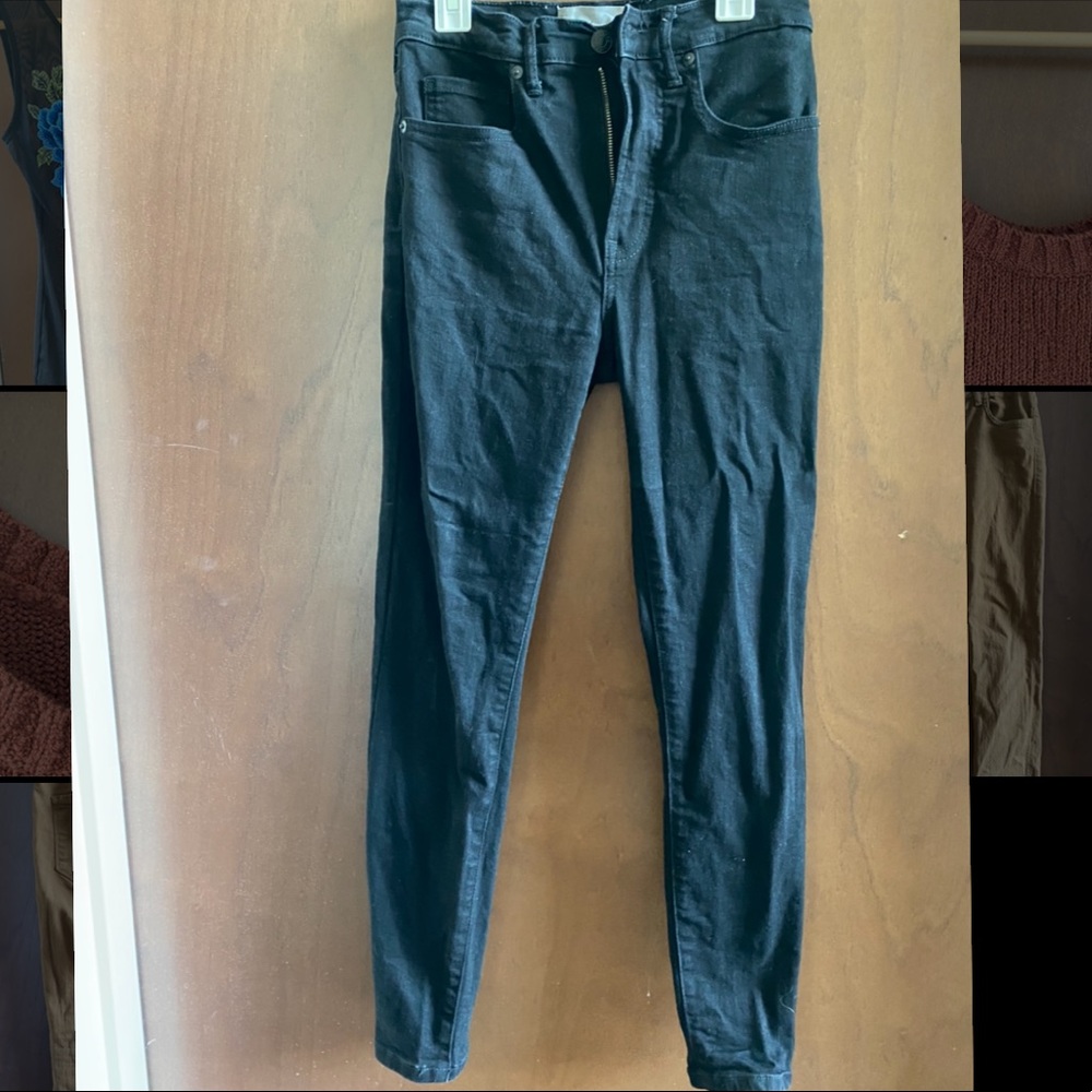 EVERLANE BLACK JEANS HIGH RISE ANKLE